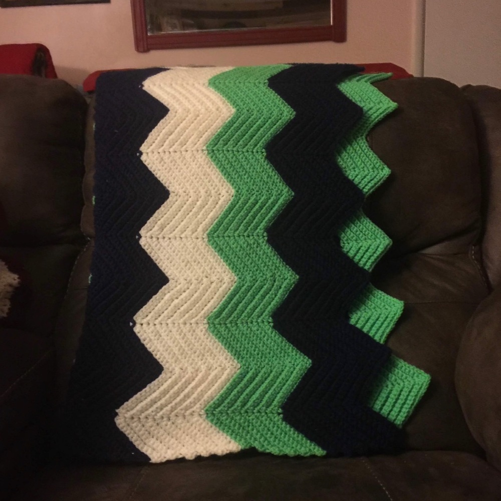 VINTAGE HANDCRAFTED Afghan       (Over 80 years old) Never Used!